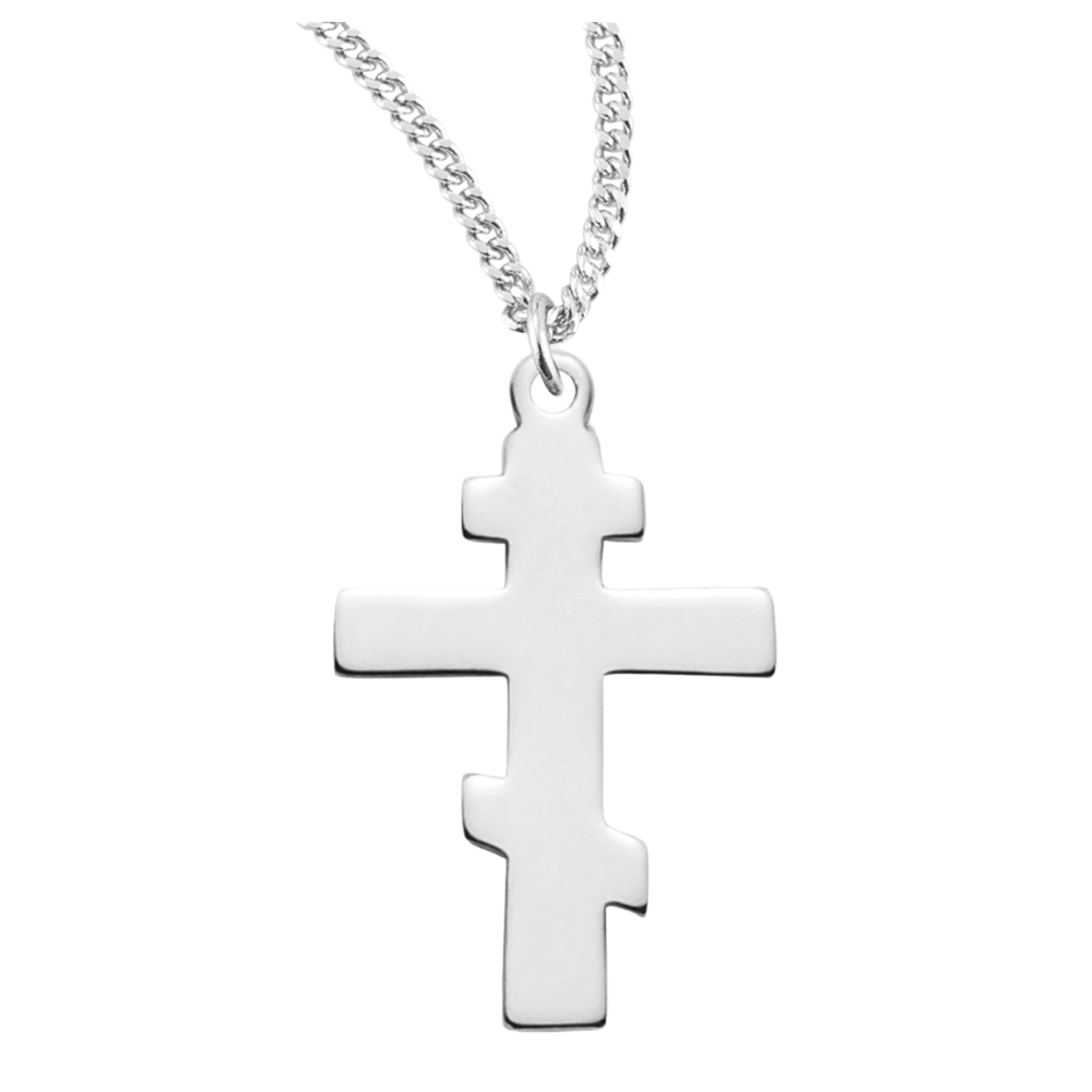 Sterling Silver Byzantine Cross, Catholic Gift, Made in USA