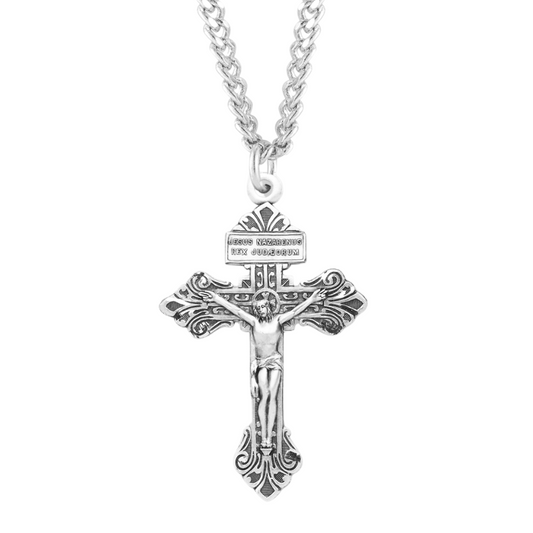 Sterling Silver Lrg Pardon Cfx, Catholic Gift, Made in USA