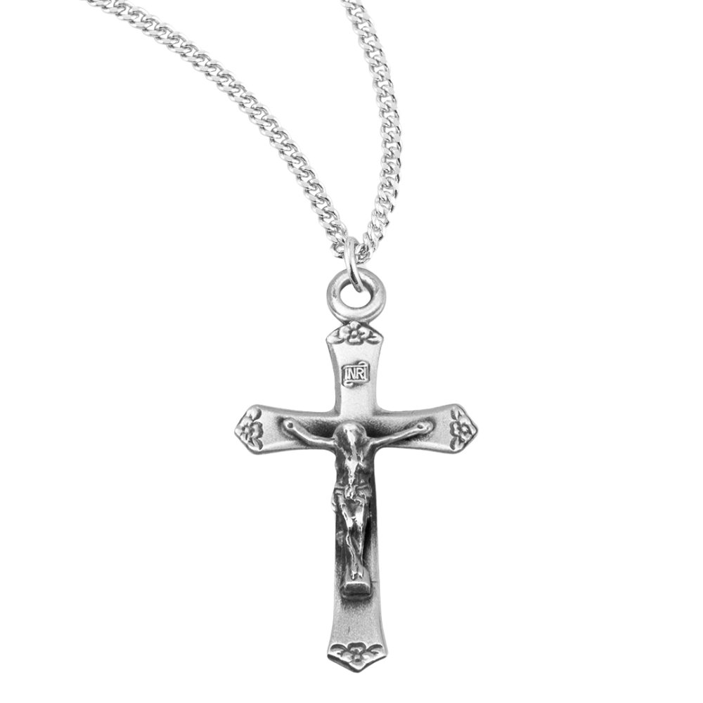 Plain Sterling Silver Crucifix, Catholic Gift, Made in USA