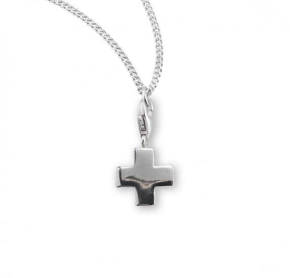 Small Sterling Silver Cross, Catholic Gift, Made in USA