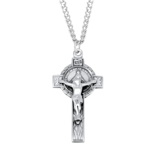 Miraculous Sterling Silver Medal/Crucifix, Catholic Gift, Made in USA