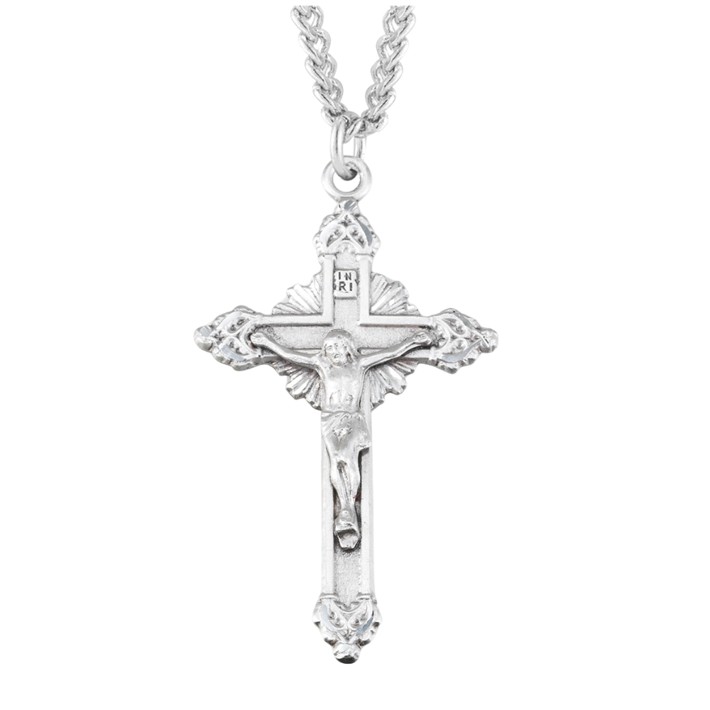 Sterling Silver Crucifix, Catholic Gift, Made in USA