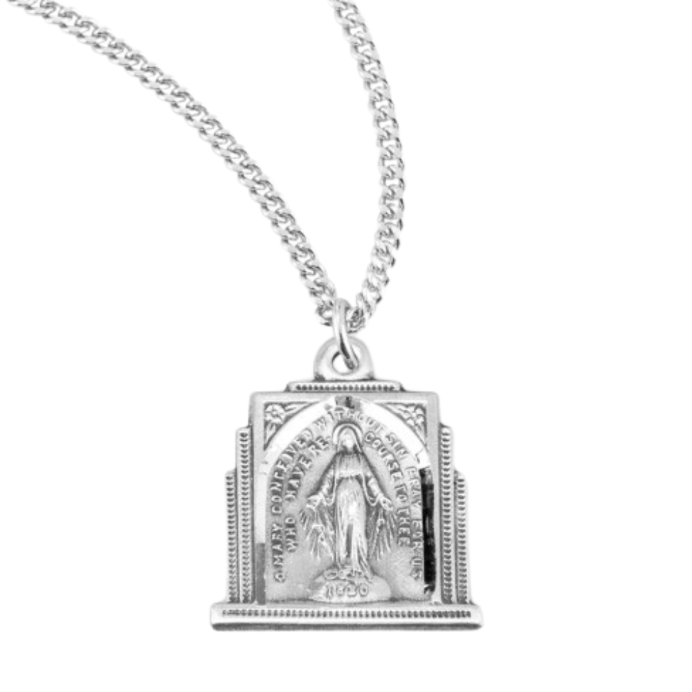 Sterling Silver Multi-Step Miraculous Medal, Catholic Gift, Made in USA