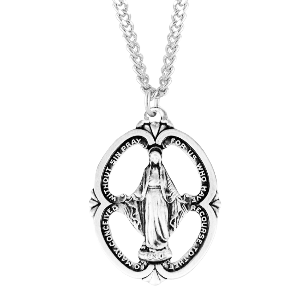 Sterling Silver Miraculous Medal, Catholic Gift, Made in USA
