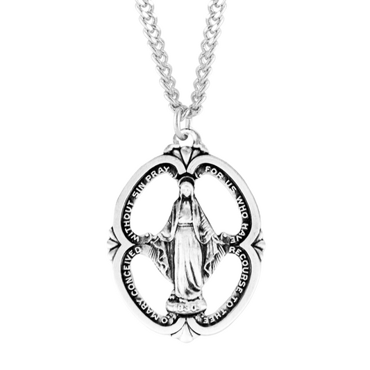 Sterling Silver Miraculous Medal, Catholic Gift, Made in USA
