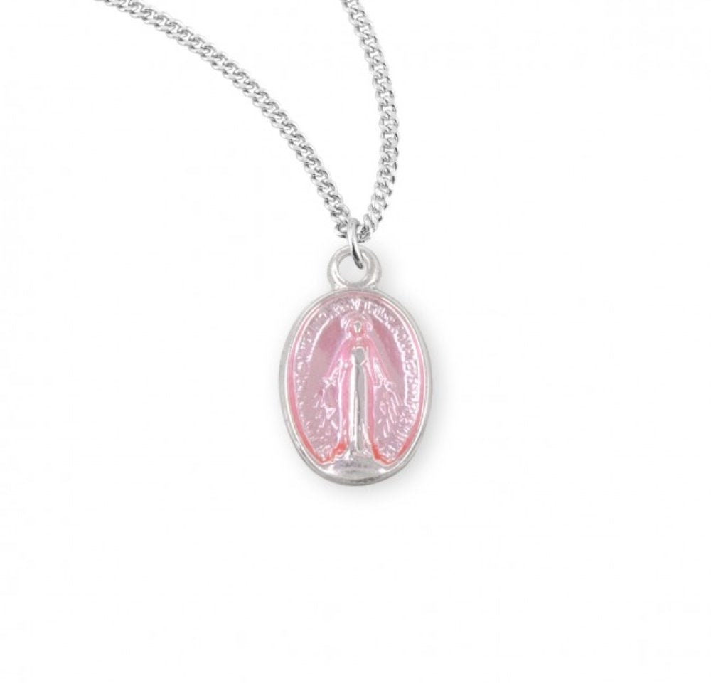 Sterling Silver Oval Miraculous Medal, Catholic Gift, Made in USA