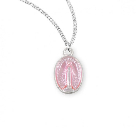 Sterling Silver Oval Miraculous Medal, Catholic Gift, Made in USA