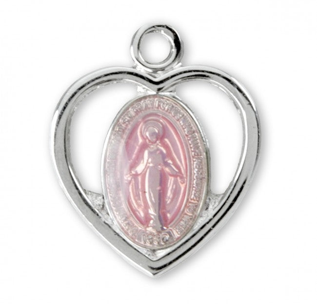 Blessed Mother Mary Sterling Silver Miraculous Medal — 18" Chain, Gift Box