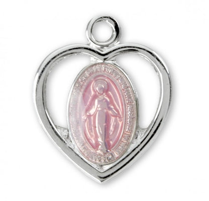 Blessed Mother Mary Sterling Silver Miraculous Medal — 18" Chain, Gift Box