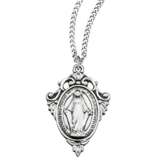 Sterling Silver Miraculous Medal, Catholic Gift, Made in USA