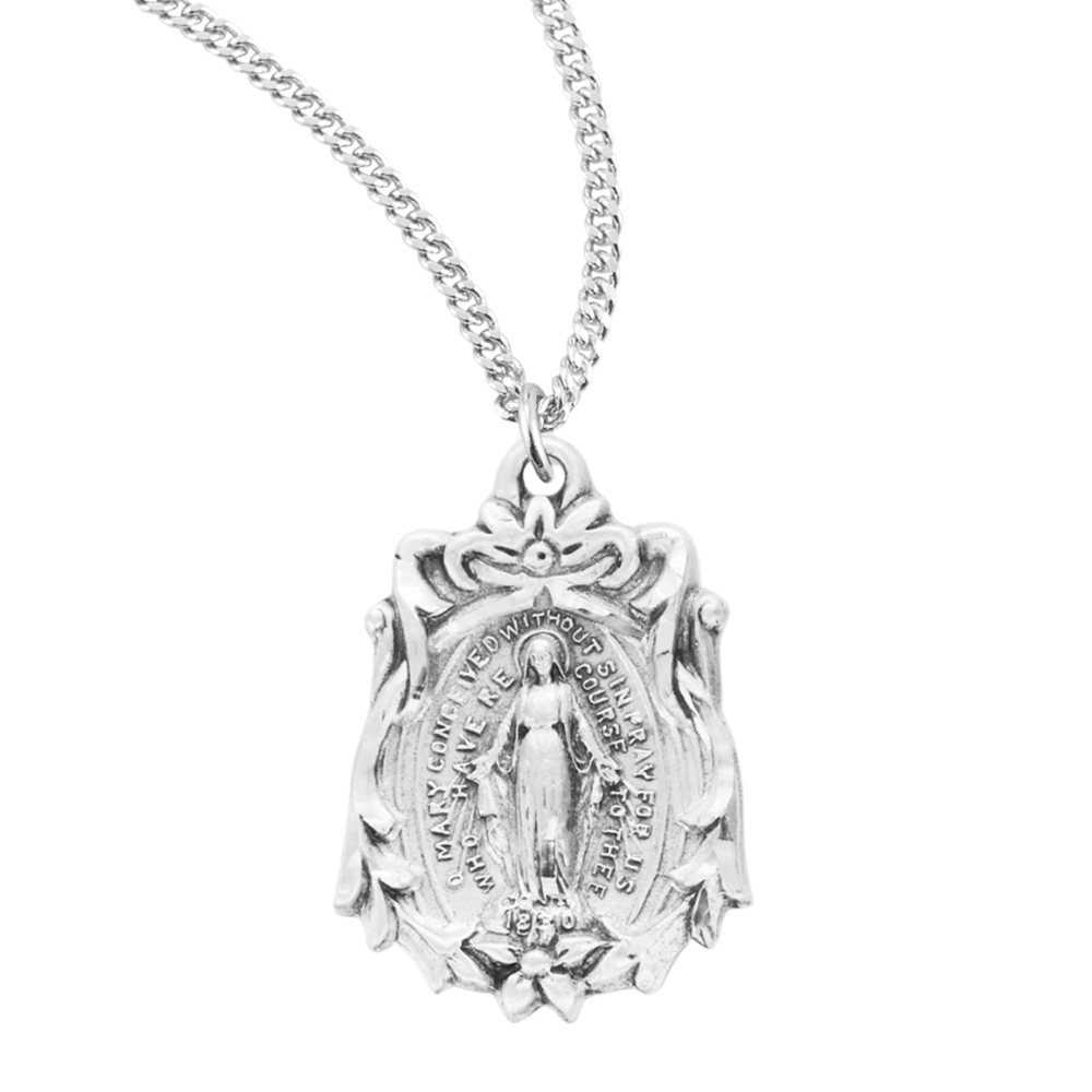 Sterling Silver Miraculous Medal, Catholic Gift, Made in USA