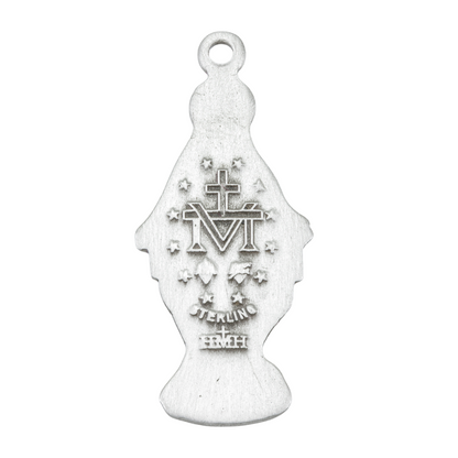 Our Lady of Grace Sterling Silver Medal Pendant — 16" Chain, Gift Box