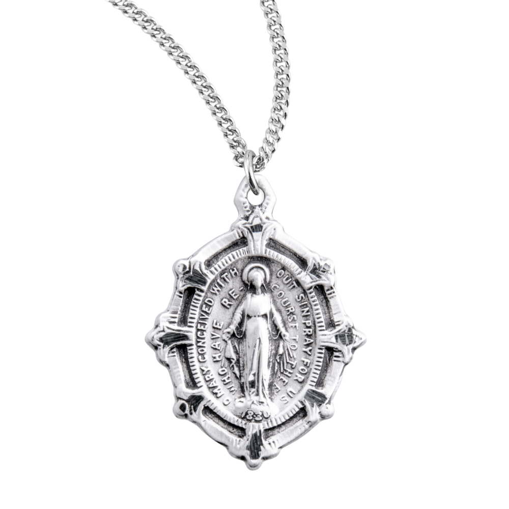 Sterling Silver Miraculous Medal, Catholic Gift, Made in USA
