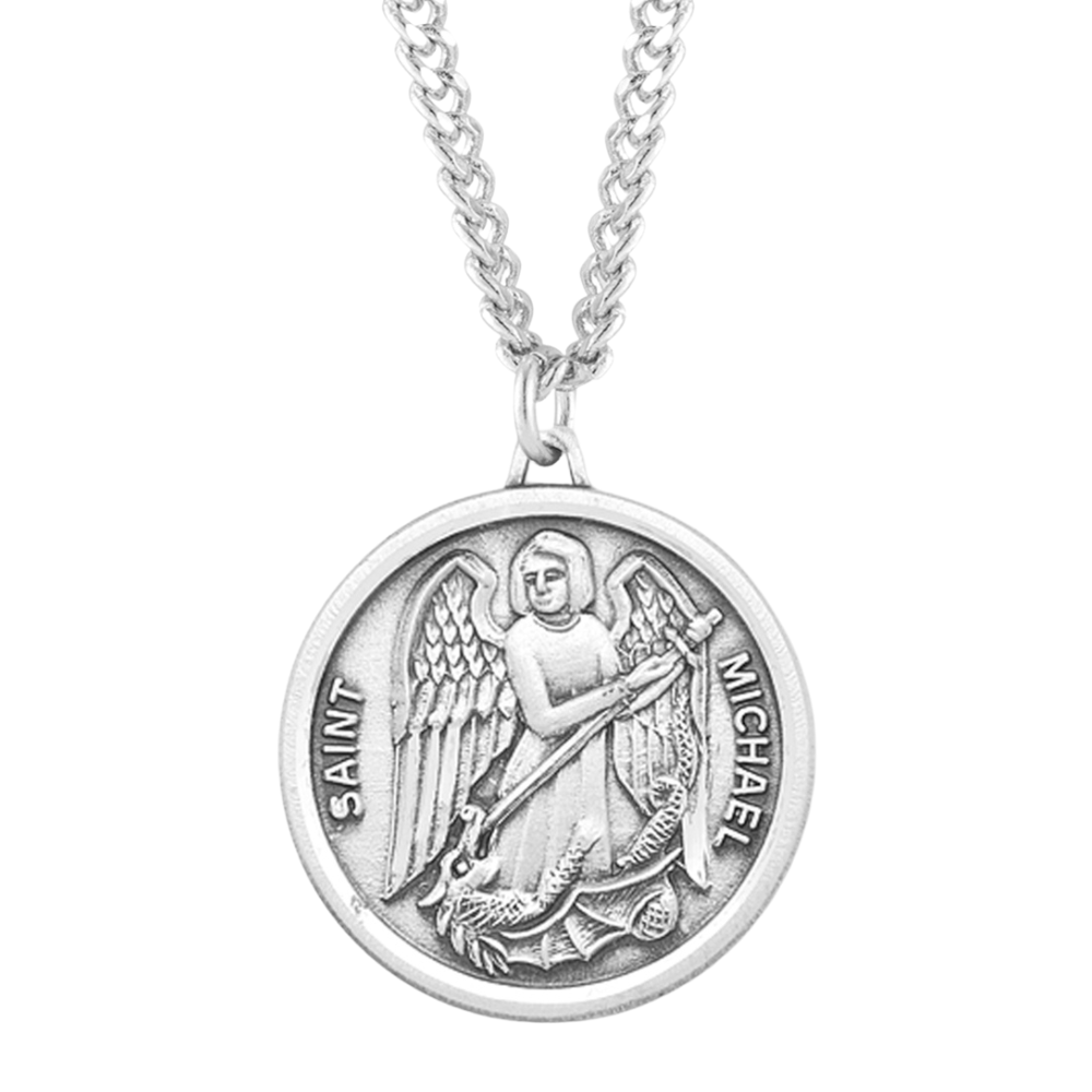 Sterling Silver Rd St Michael , Catholic Gift, Made in USA