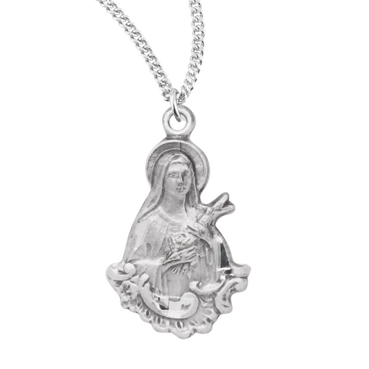 Saint Therese of Lisieux Sterling Silver Medal, Catholic Gift, Made in USA