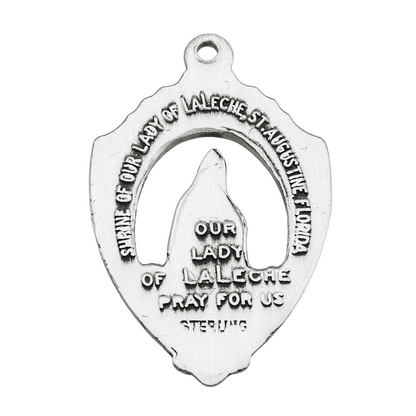 Our Lady of La Leche Sterling Silver Medal — 18" Chain, Gift Box Included