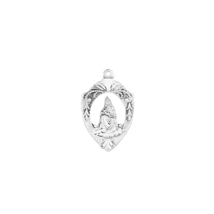 Our Lady of Laleche Sterling Silver Medal — 18" Chain, Made in USA, Gift Box