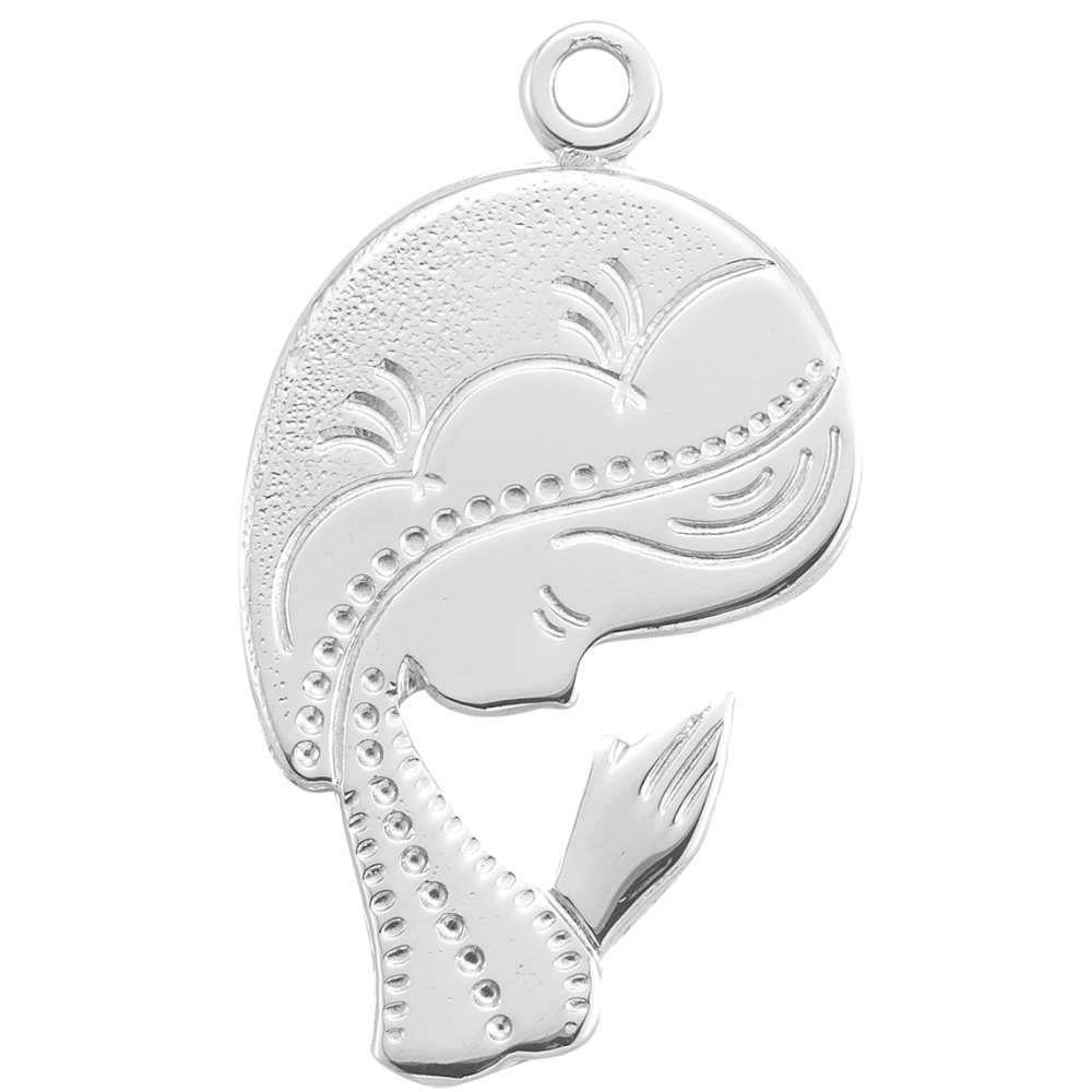 Praying Madonna Sterling Silver Pendant Necklace — 18" Chain, Gift Box Included