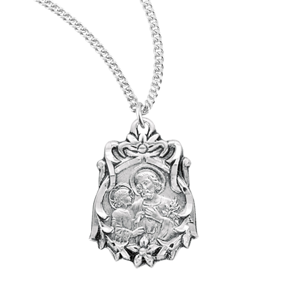 Sterling Silver Saint Joseph Medal, Catholic Gift, Made in USA