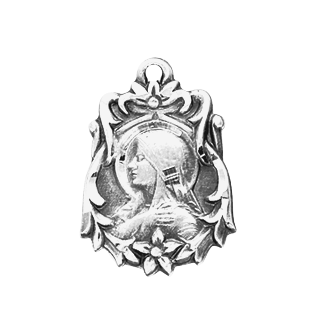 Our Lady of Sorrows Sterling Silver Medal Pendant — 18" Chain, Gift Box Included