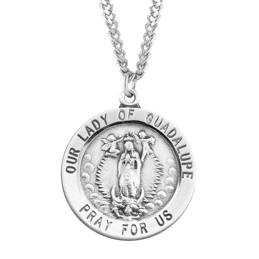 1" Round Our Lady of Guadalupe Medal, Catholic Gift, Made in USA
