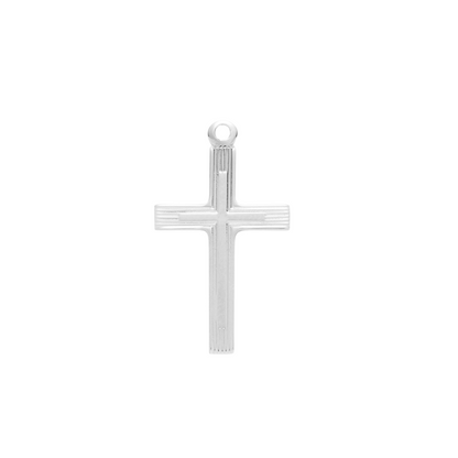Cross in a Cross Sterling Silver Pendant Necklace - 18 Inch Chain, Made in USA