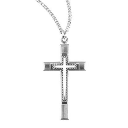 Sterling Silver Cross, Catholic Gift, Made in USA
