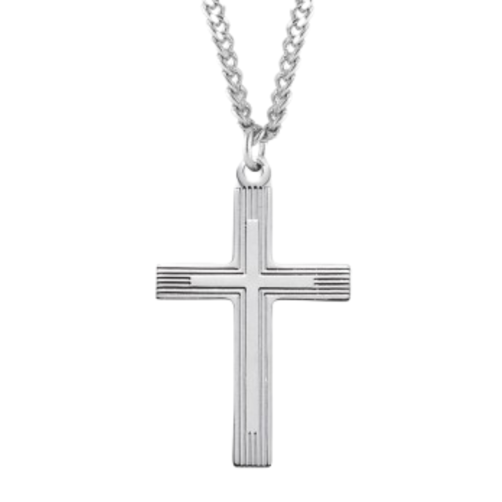 Sterling Silver Cross, Catholic Gift, Made in USA
