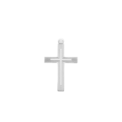 Sterling Silver Cross in a Cross Pendant Necklace — 24" Chain, Gift Box Included