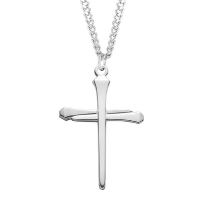 Sterling Silver Nail Cross, Catholic Gift, Made in USA
