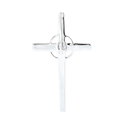 Holy Spirit Cross Sterling Silver Pendant Necklace — 18" Chain, Gift Box Included