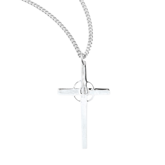 Sterling Silver Holy Spirit Cross, Catholic Gift, Made in USA