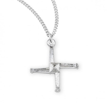 Sterling Silver Saint Brigid Cross, Catholic Gift, Made in USA
