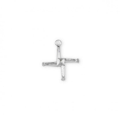Saint Brigid Cross Sterling Silver Pendant Necklace — 18" Chain, Gift Box
