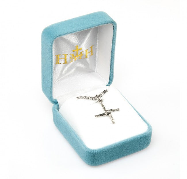 Saint Brigid Cross Sterling Silver Pendant Necklace — 18" Chain, Gift Box