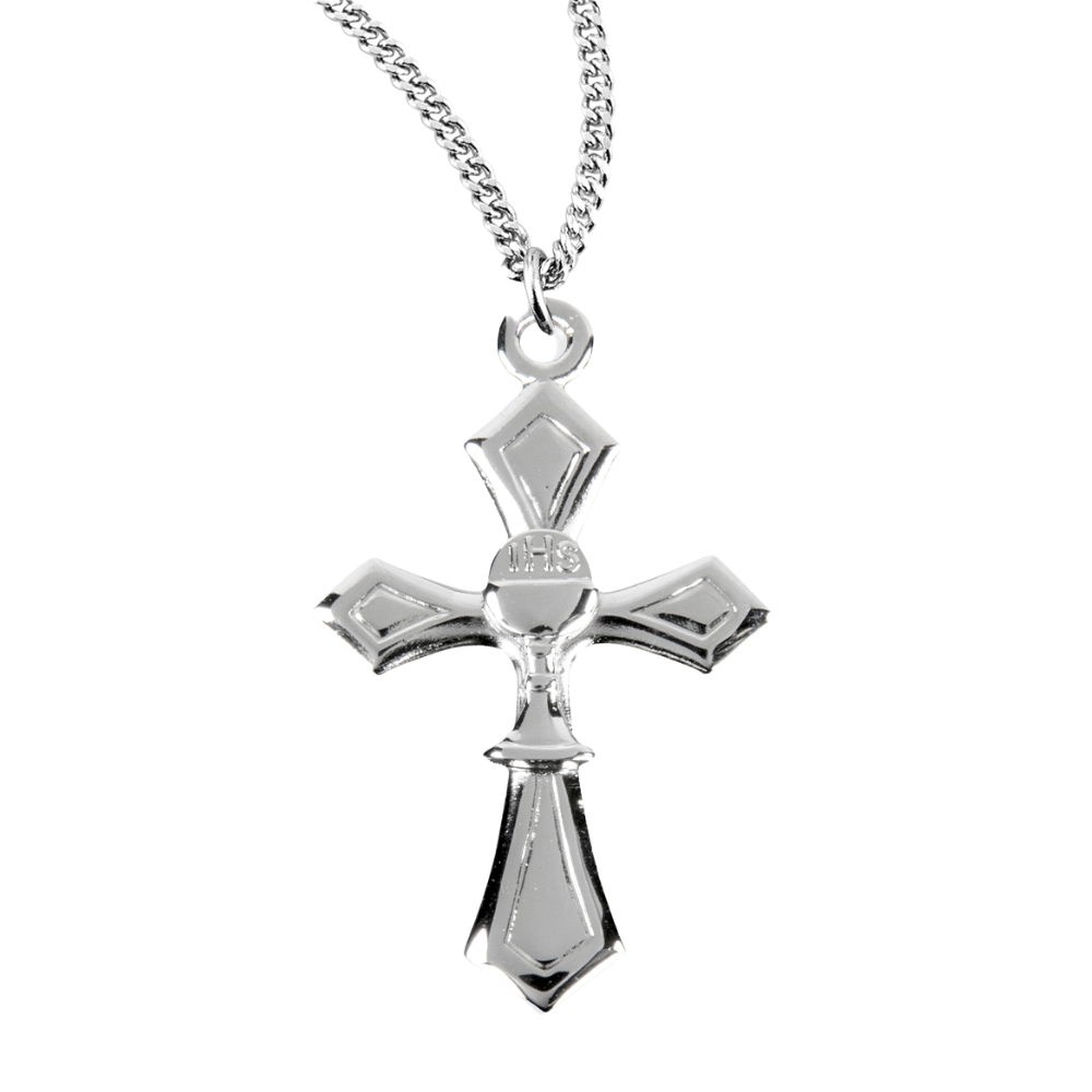 Sterling Silver Cross with a Chalice, Catholic Gift, Made in USA