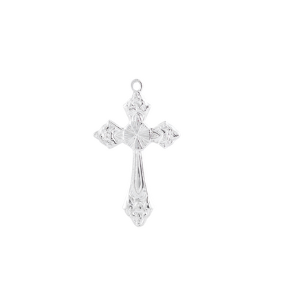 Sterling Silver Cross Pendant Necklace — 18" Chain, Made in USA, Gift Box Included