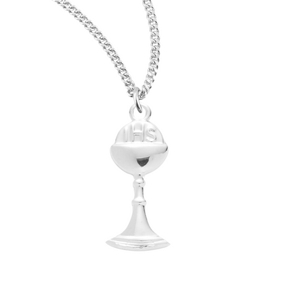 Sterling Silver Chalice Pendant, Catholic Gift, Made in USA