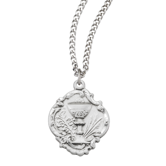 Sterling Silver Chalice Pendant, Catholic Gift, Made in USA