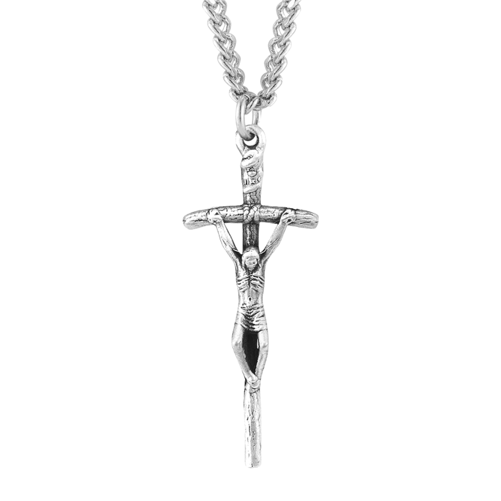 Sterling Silver Papal Crucifix, Catholic Gift, Made in USA