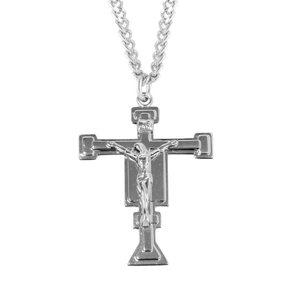 Renaissance Style Sterling Silver Crucifix, Catholic Gift, Made in USA