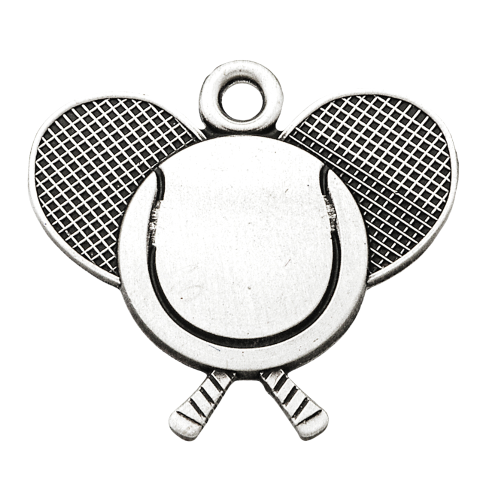 Saint Christopher Sterling Silver Tennis Medal — 24" Chain, Made in USA, Gift Box