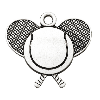 Saint Christopher Sterling Silver Tennis Medal — 24" Chain, Made in USA, Gift Box