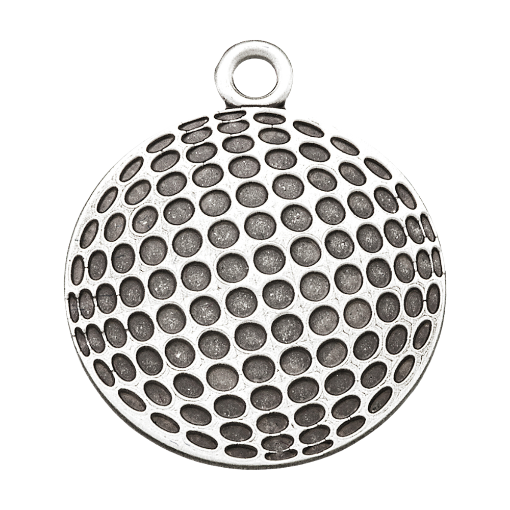 Saint Sebastian Sterling Silver Golf Medal Necklace — 24" Chain, Gift Box