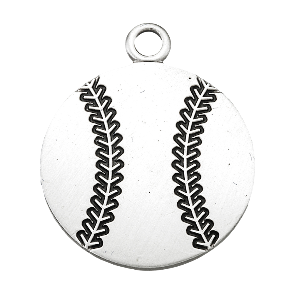 Lord Jesus Christ Sterling Silver Baseball Medal — 24" Chain, Gift Box Included