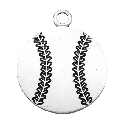 Lord Jesus Christ Sterling Silver Baseball Medal — 24" Chain, Gift Box Included