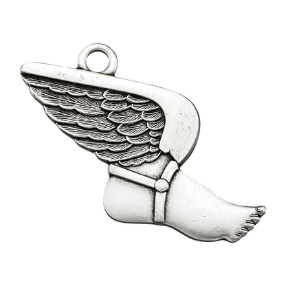 Lord Jesus Christ Track Athlete Medal Sterling Silver — 24" Chain, Gift Box