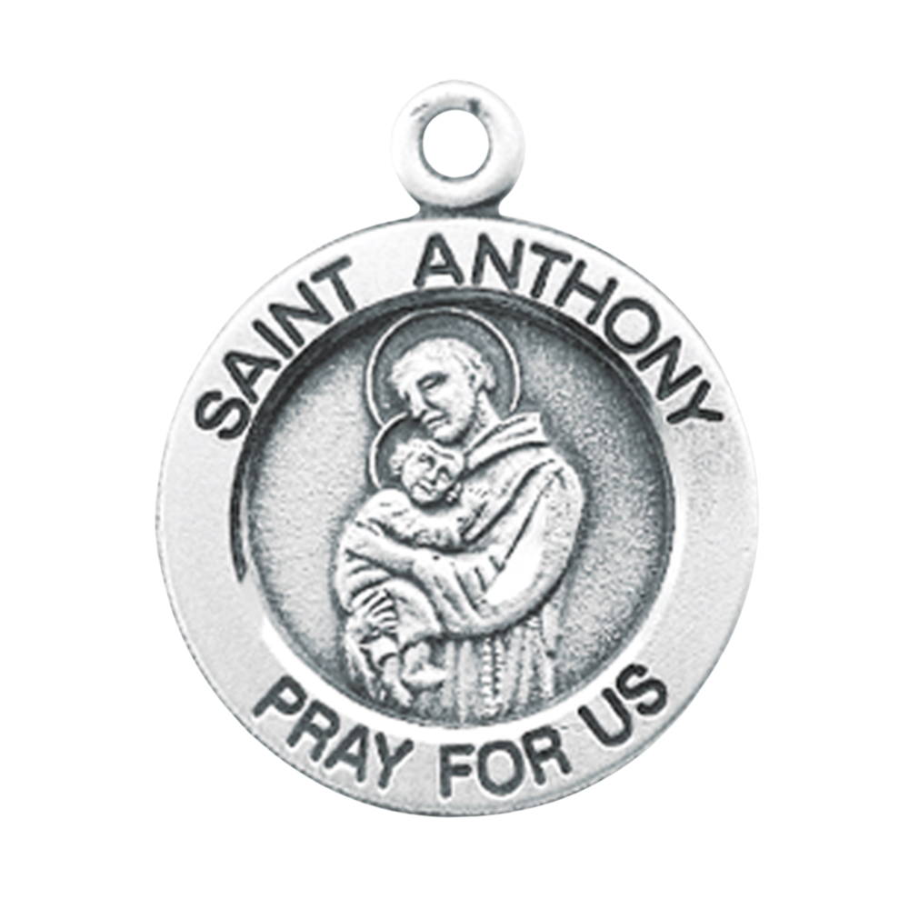 San Juan Sterling Silver Round Medal Pendant — 18" Chain, Made in USA, Gift Box