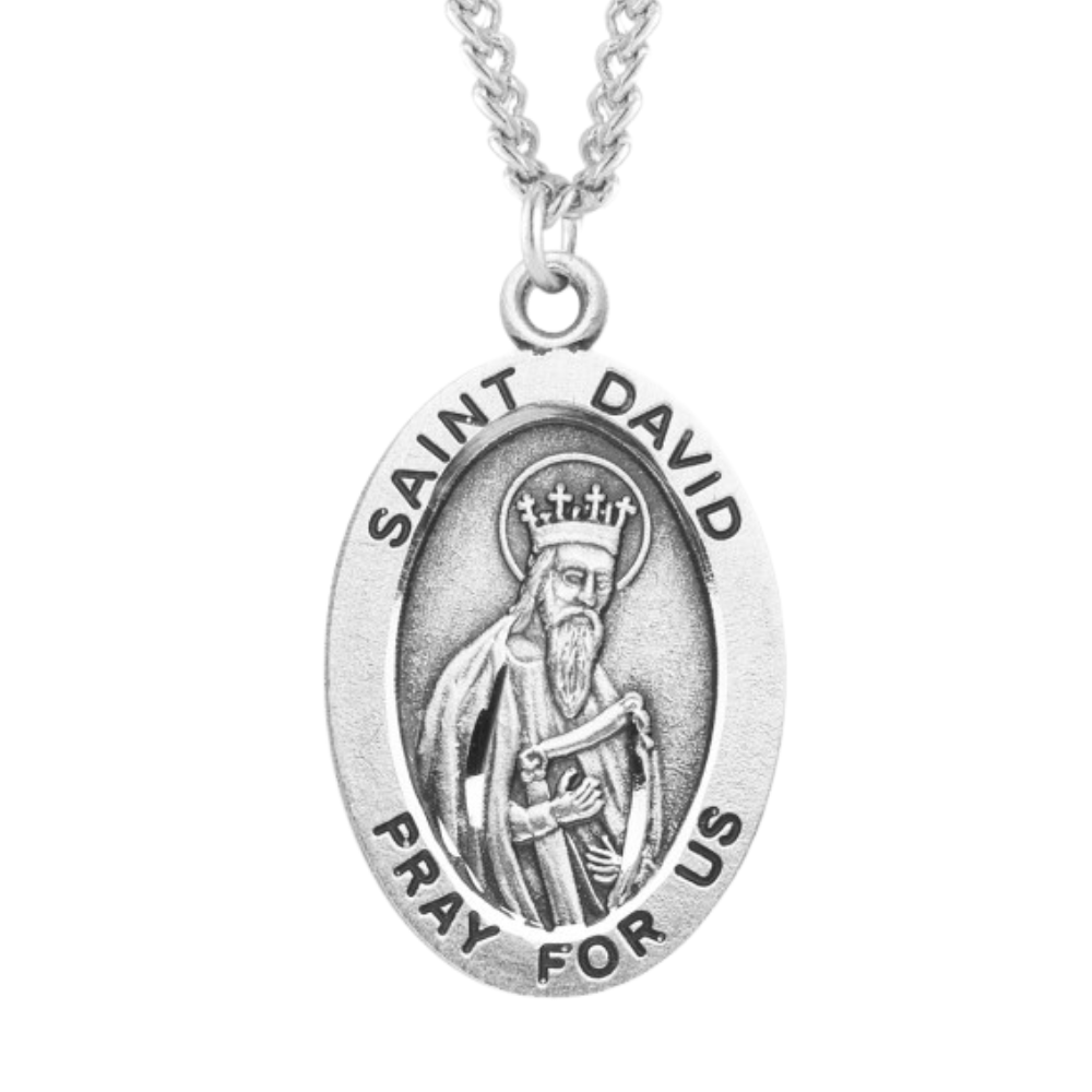 Patron Saint Eric Oval Sterling Silver Medal, Catholic Gift, Made in USA
