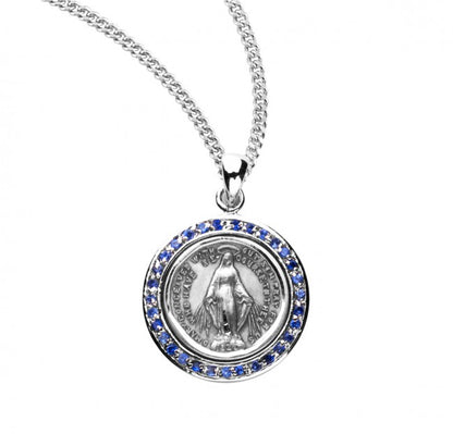 Sterling Silver Pink Enameled Miraculous Medal, Catholic Gift, Made in USA